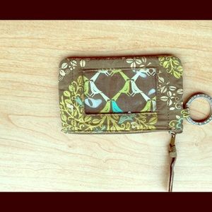 Vera Bradley Coin and ID Pouch with keyring